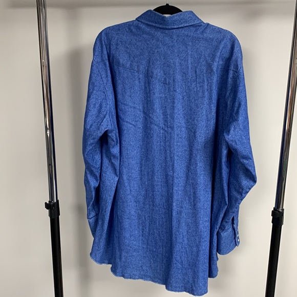 Vintage Saddle King Western Flannel Western Snap Front Shirt Size 2XL - Picture 6 of 7